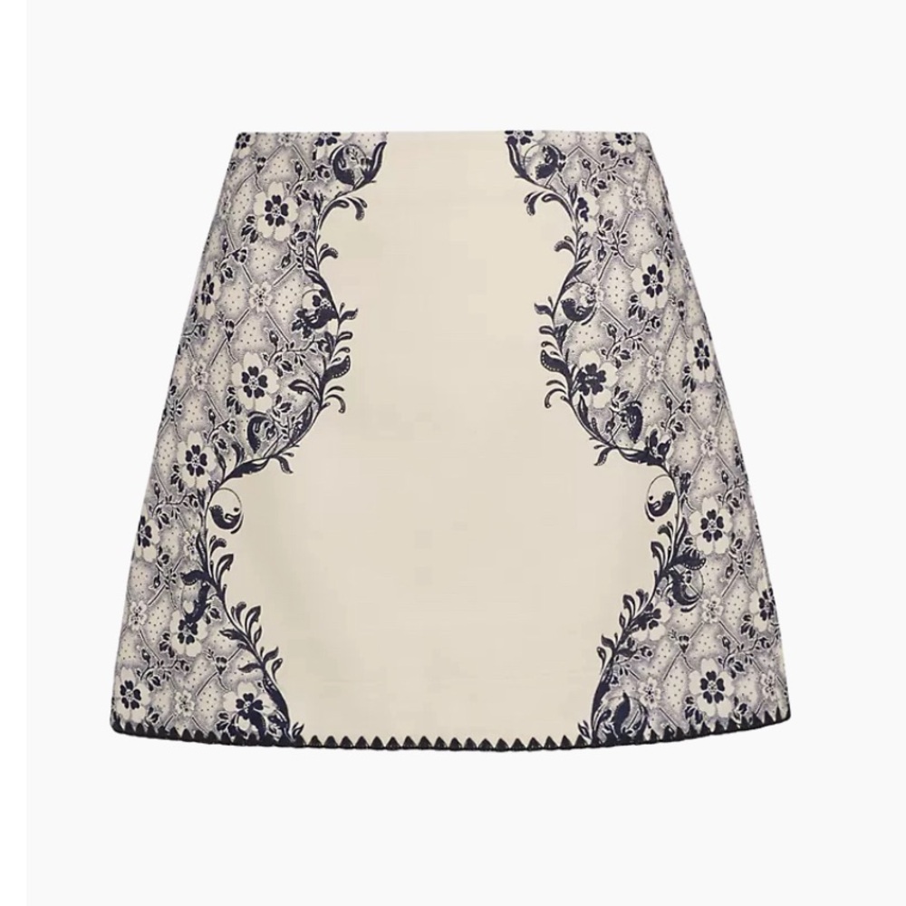 Alémais Airlie Floral Linen Miniskirt